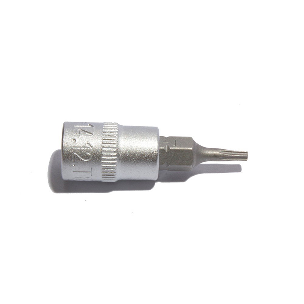 Торцевая головка короткая с битой Torx 1/4" T08, СТАНКОИМПОРТ, CS-14.12.T8