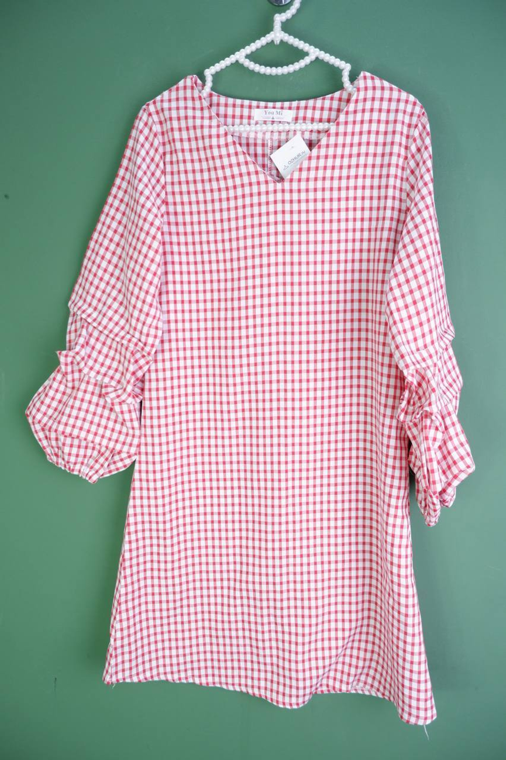 Платье You Mi легкое в клетку, визуально на 44 размер