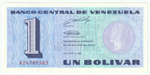 Venezuela, 1 Bolívar, 1989-Oct-05, UNC