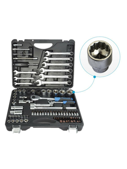 Набор инструментов 82+6пр. Premium 1/4''1/2(12гр.) 1/2''(17,19мм-6гр.) Forsage F-4821-9 PREMIUM