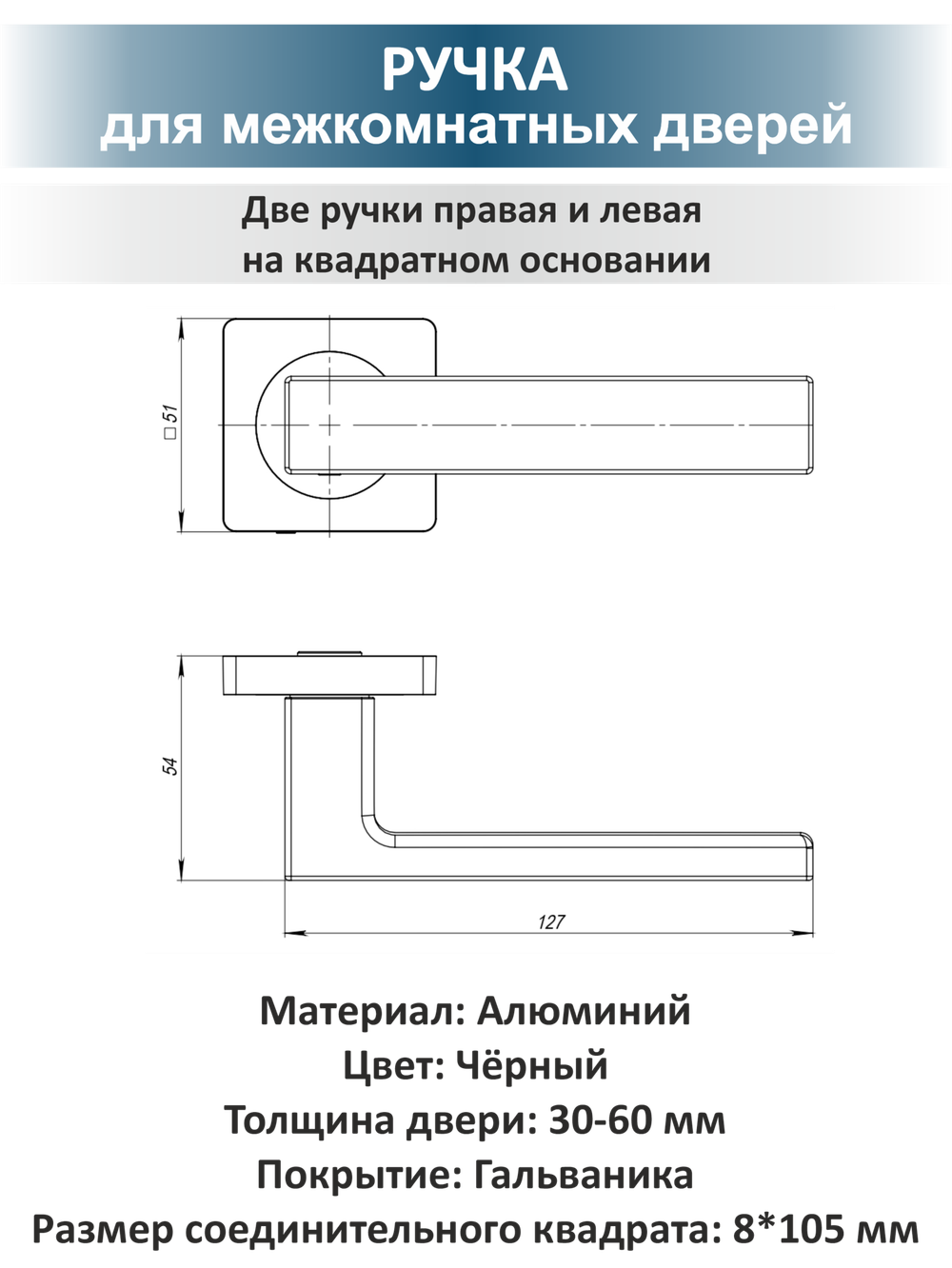 Комплект фурнитуры для межкомнатных дверей OPTIMA