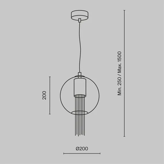 Подвесной светильник Флуссо / Flusso GU10х1 Maytoni p095pl-01bz