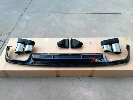 Диффузор с насадками на выхлоп для AUDI A6 C8 2019 - 2024 Ауди обвес