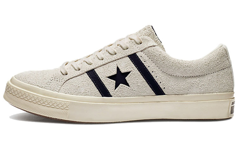 Converse One Star flip-flop vulcanized non-slip lightweight low-top sneakers for men and women with the same gray and white