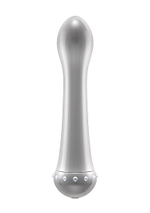 Вибратор с кристаллами The Diamond Silver - 16,5 см. (Цвет: серебро)