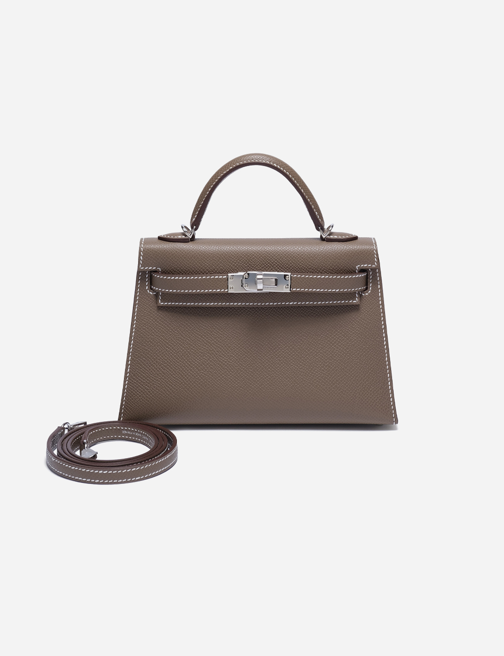 Сумка Hermes Epsom Mini Kelly 20 Palladium Hardware "Etoupe"