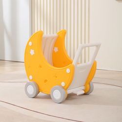 Стеллаж для игрушек UNIX Kids Moon 13 (3 полки + 10 ящиков) желтый/белый