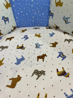 Комплект в кроватку 6-ти предметный "Подушечки" (голубой цвет)