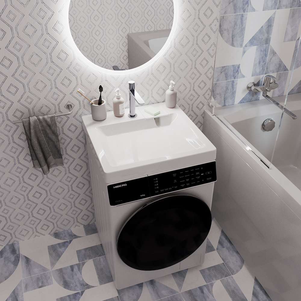 Раковина над стиральной машиной "МАРИО" 60*60 ш*г, с кронштейнами (MIXLINE)