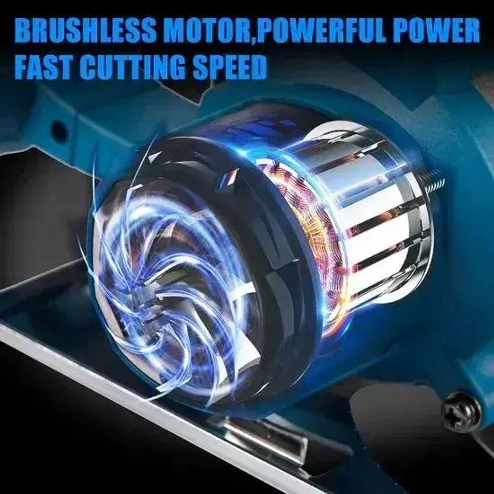 OKALEE 5-дюймовая бесщеточная портативная циркулярная пила мощностью 3500 Вт - 2 АКБ 9.0Ач