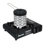 Плитка газовая с цанговым захватом, с переходником ЕРМАК, 34*26*9см