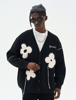 Кардиган HARSHandCRUEL "Minimalistic Flowers" Oversized Cardigan