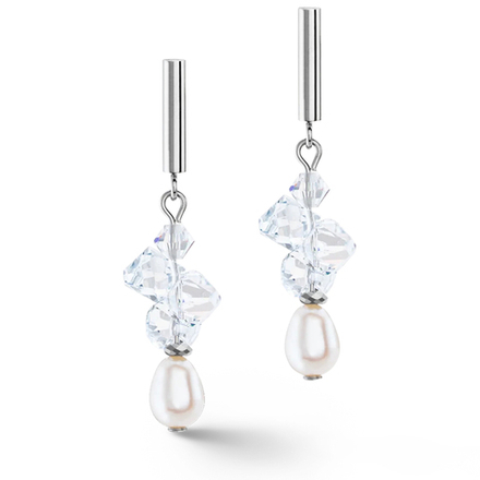 Серьги Coeur de Lion White-Silver 1124/21-1417