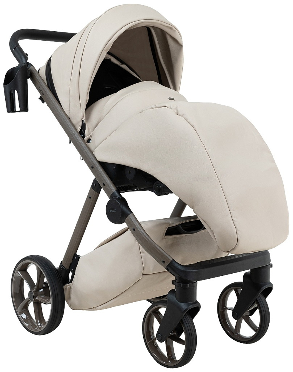 Детская коляска Pituso Sole Leather 2 в 1 PMPL/02 Latte