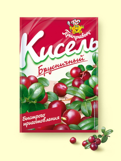 Кисель быстрого приготовления Приправыч Брусника 110гр. 1 шт.