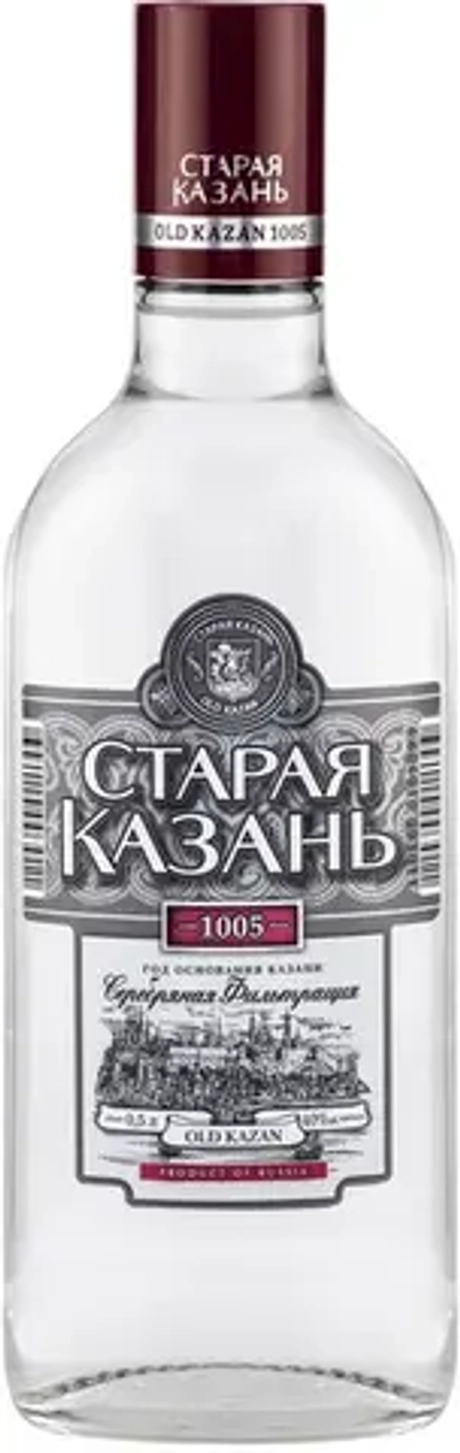 Водка СТАРАЯ КАЗАНЬ ЛЮКС серебряная фильтрация 0.5л