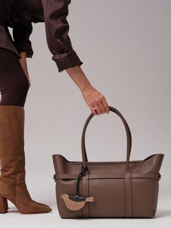 Женская кожаная сумка DBR 31229 коричневый какао