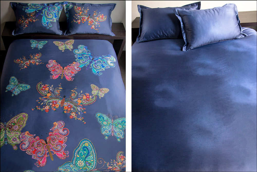 Постельное белье 2 спальное Mirabello Mariposa зеленое Италия