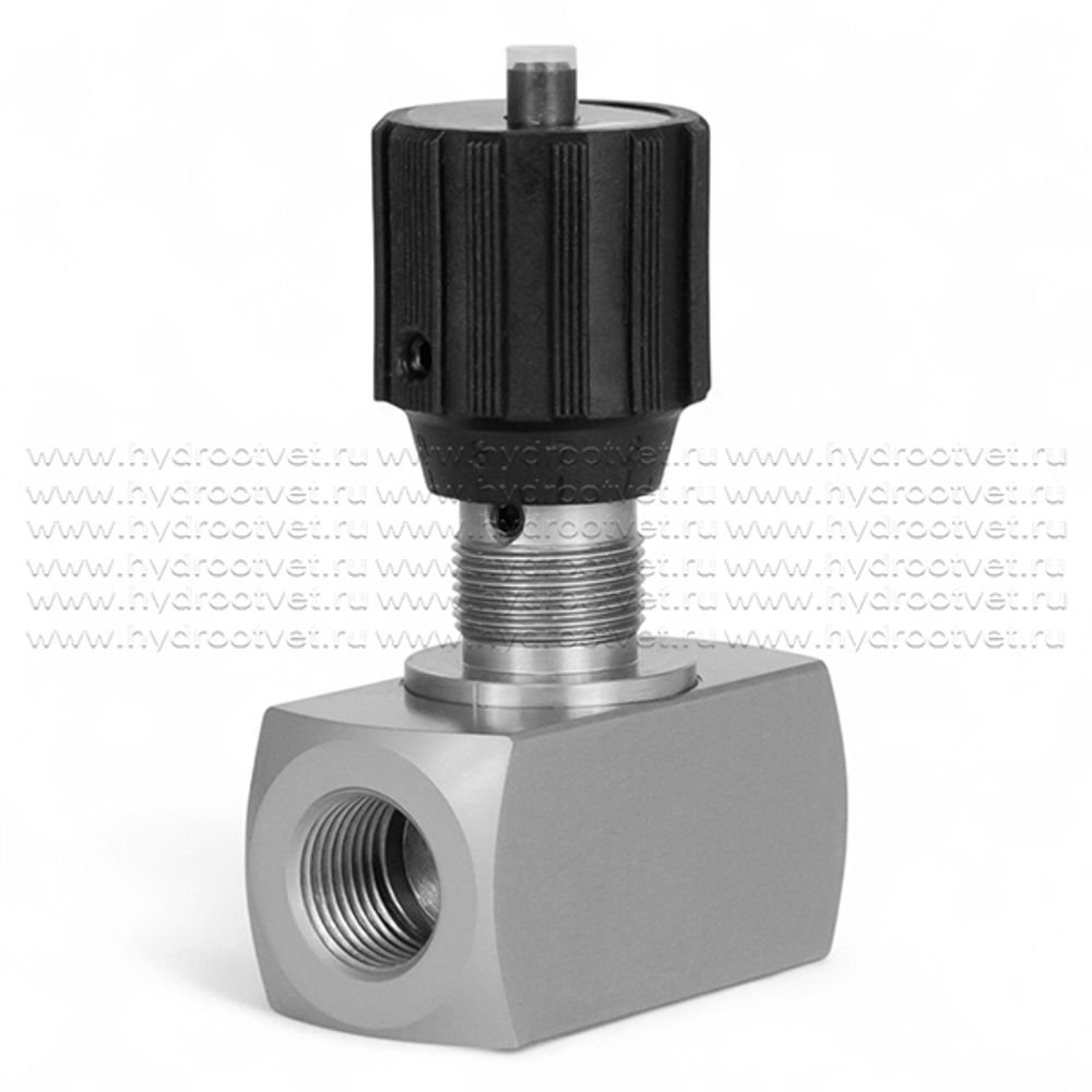 DV12-1-10/V - Дроссель трубного монтажа c рукояткой, G1/2, обратный клапан - нет