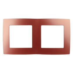 12-5002-24 ЭРА Рамка на 2 поста, Эра12, охра | Эра 12 Охра