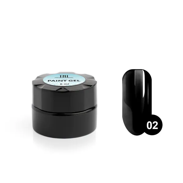 Гель-краска для дизайна Гель-краска для дизайна ногтей TNL №02 (черная), 6 мл. shop_items_catalog_image17078.jpg