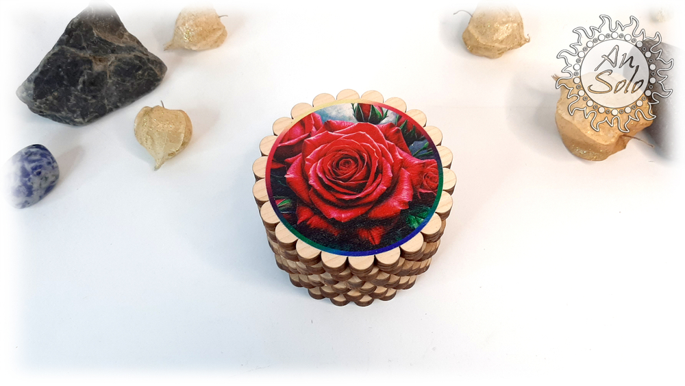 Мини-шкатулка "Красная роза"