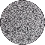 Салфетка на стол 38см «Бесконечность», черная