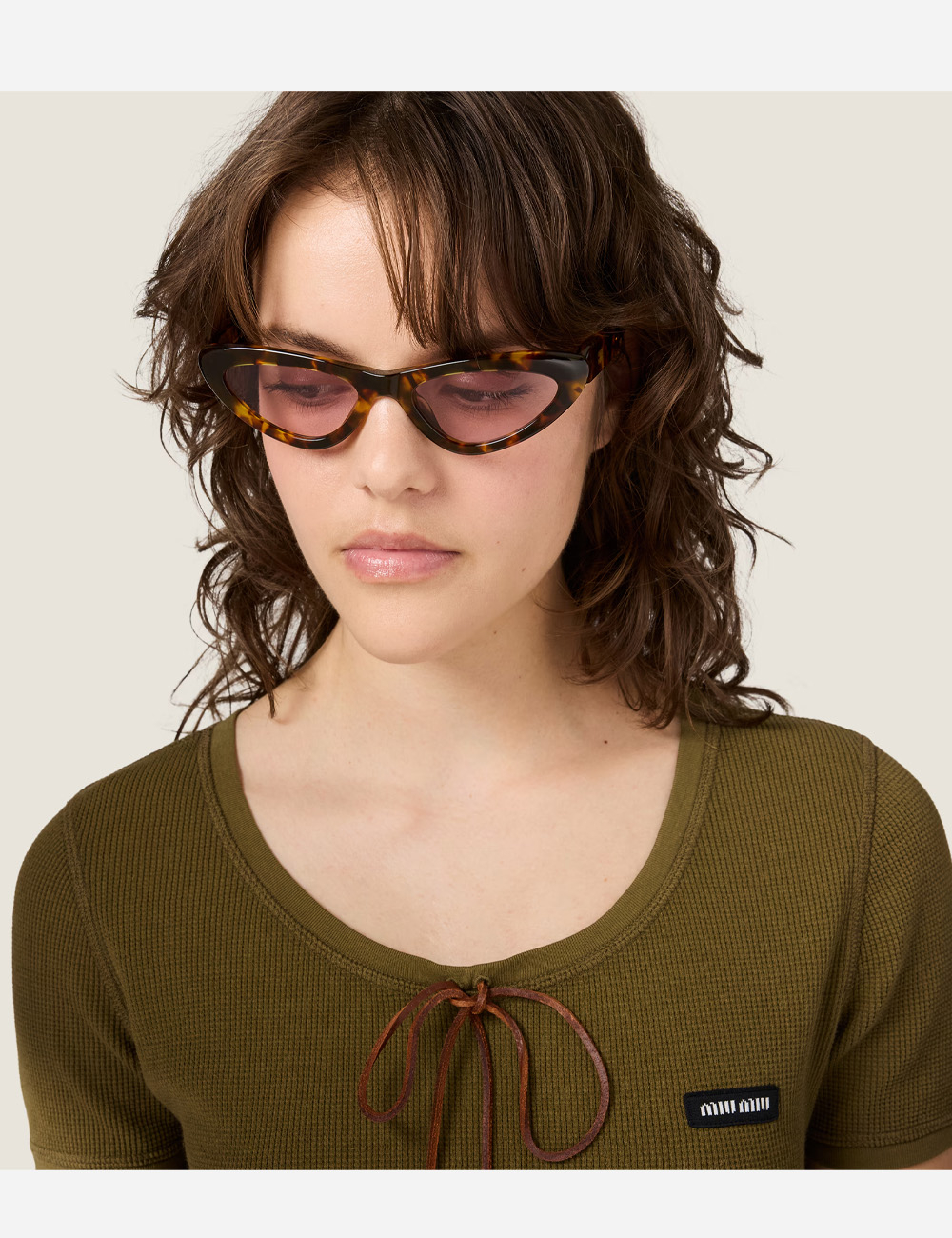 Солнцезащитные очки Miu Miu Eyewear Pink Lenses