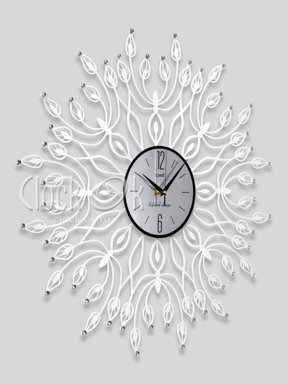 Настенный часы "Flower tale-белые"