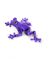 Подвижная лягушка антистресс, меняющая цвет с фиолетового в розовый, 3D печать, 10 см. длина