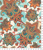 Ткань для пэчворка Peppy Сказочный восток, рулон 112 см / 5 метров, СВ-04 белый, Peppy