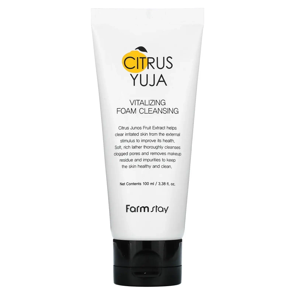 Пенка для умывания с экстрактом юдзу FARMSTAY Citrus Yuja Vitalizing Foam Cleansing 100 мл
