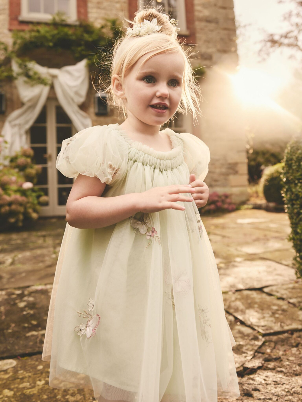 Платье для девочки Next E89-854, Салатовый