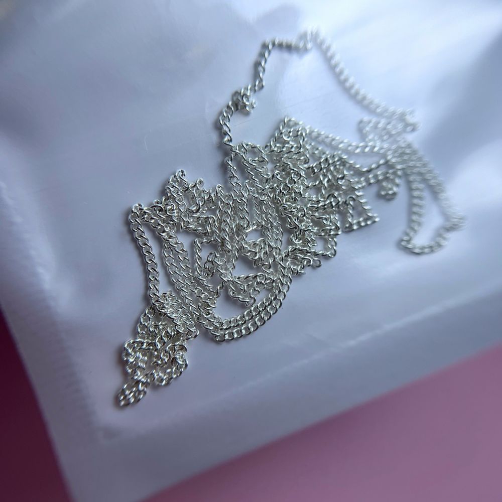 1779 Цепь для маникюра 0,8 мм серебро (50 см)