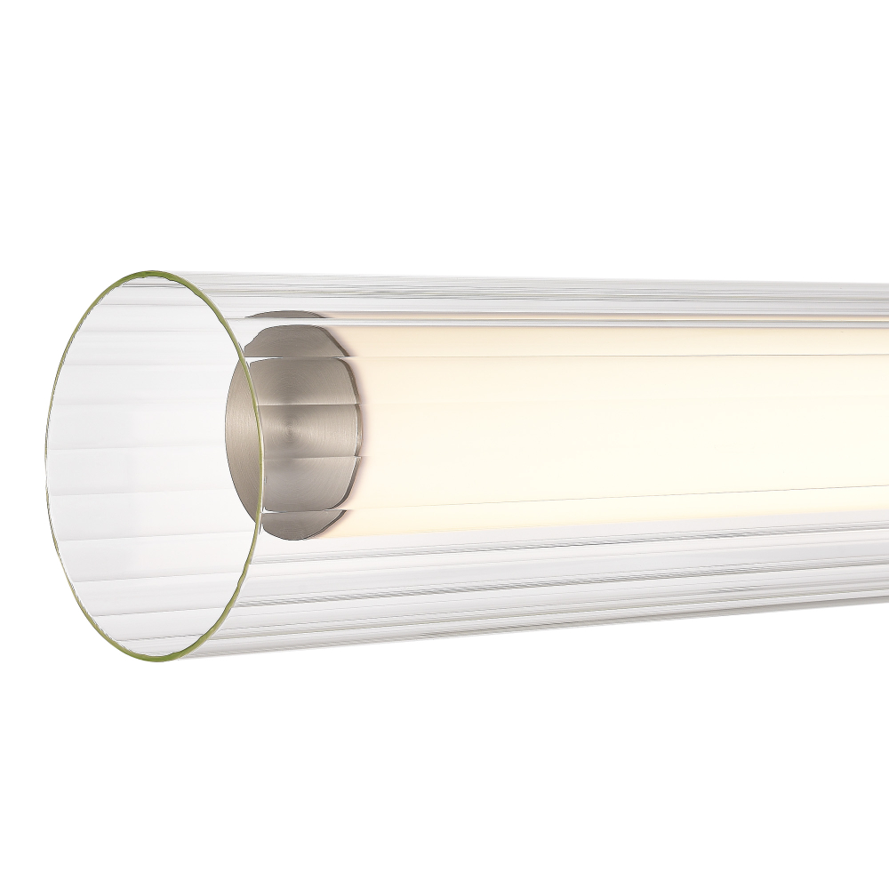 Светильник подвесной, Никель/Белый-прозрачный, ENFYS, LED 40W, 3000K/4000K/6000K