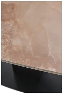 Стол BALDE 120 GLOSS AMBER JADE SOLID CERAMIC / BLACK