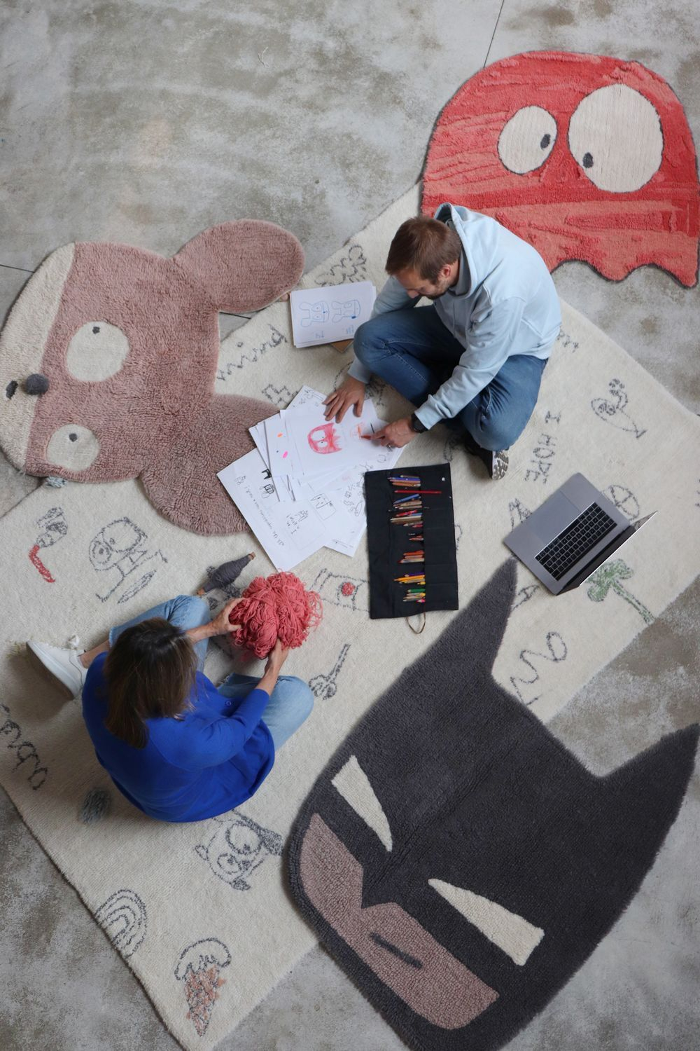 Шерстяной стираемый ковер Lorena Canals BatBoy (90 x 120 см)