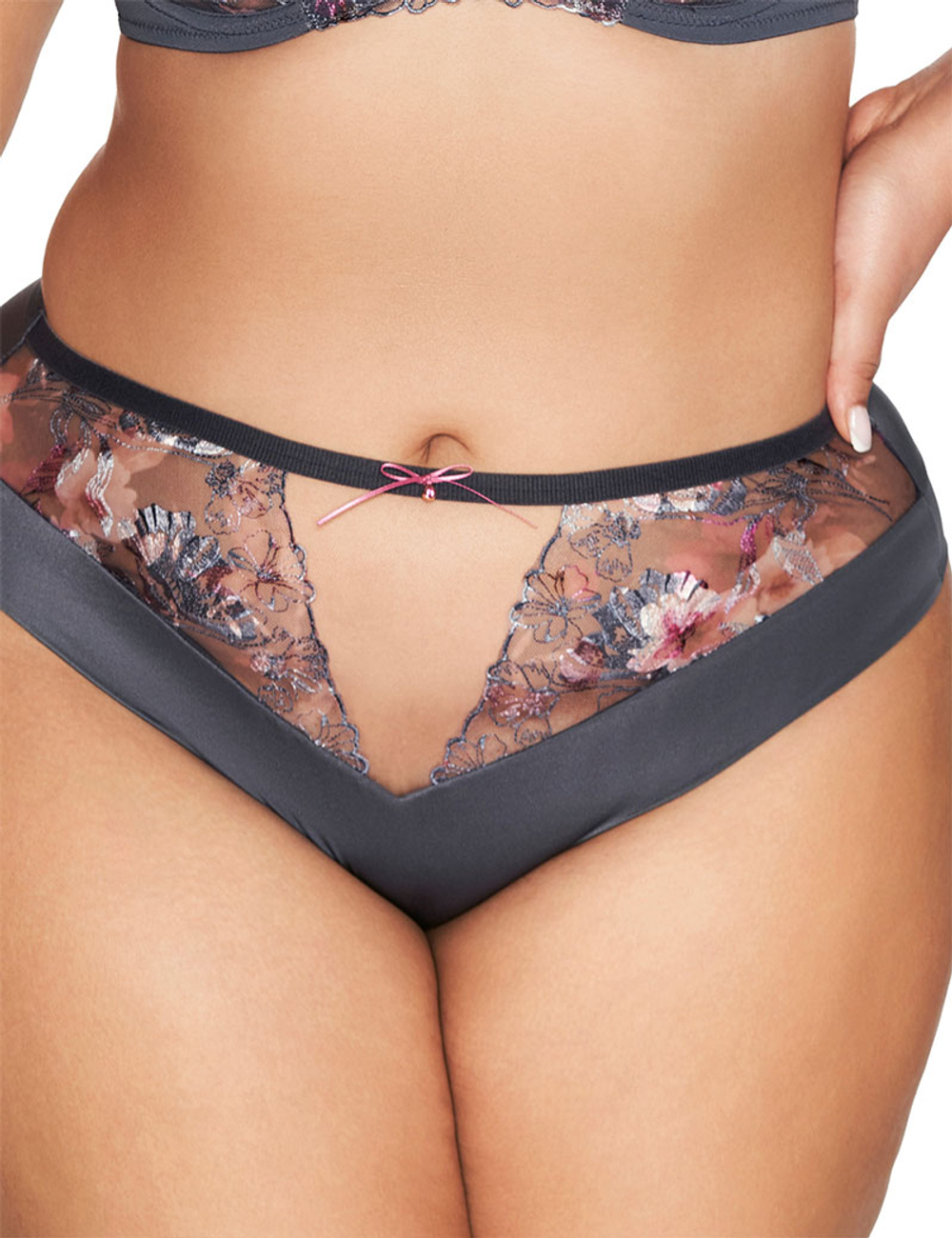 Трусы бразилиана Ava ROMANCE 2123 brazilian Gray