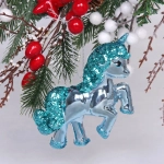 Ёлочная игрушка «Сказочный единорог» 9*3*10 см, голубой