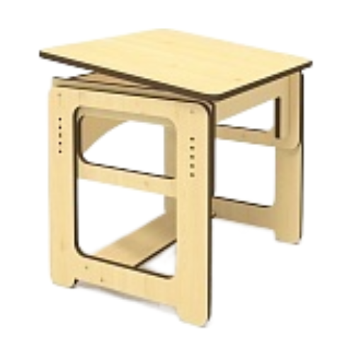 Парта одноместная регулируемая фанера, 600*500*540-620