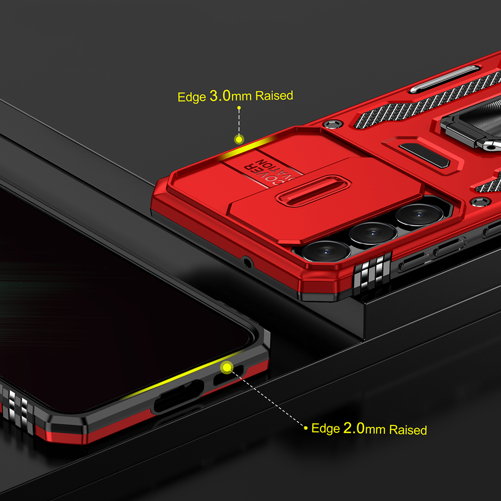 Чехол Safe Case с кольцом и защитой камеры для Samsung Galaxy S25