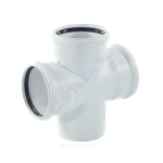 Крестовина PP-H 1-плоскостная бесшумная белая RAUPIANO PLUS Дн 110х110х110х87гр б/нап в/к Rehau 11215541001