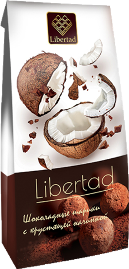 Шоколад Либертад Шоколадные шарики с хрустящей начинкой со вкусом кокоса / Libertad Chocoball with Coconut 60г