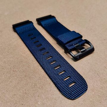 Ремешок тактический Tactix 26 мм. для Garmin Fenix 7x / 6x / 5x / 3, Enduro 2 / Tactix 7, Tactix Delta нейлоновый быстросъемный на застежке (Темно-синий/черный)