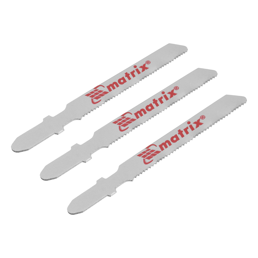 Полотна для электролобзика по дереву, 3 шт, 50 х 1.2 мм, HCS, EU- хвостовик Matrix 78140