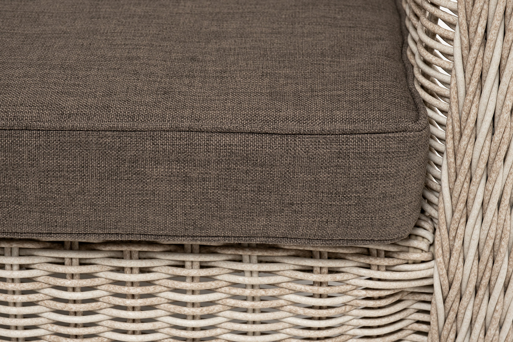 "Гляссе" диван трехместный из искусственного ротанга, цвет бежевый