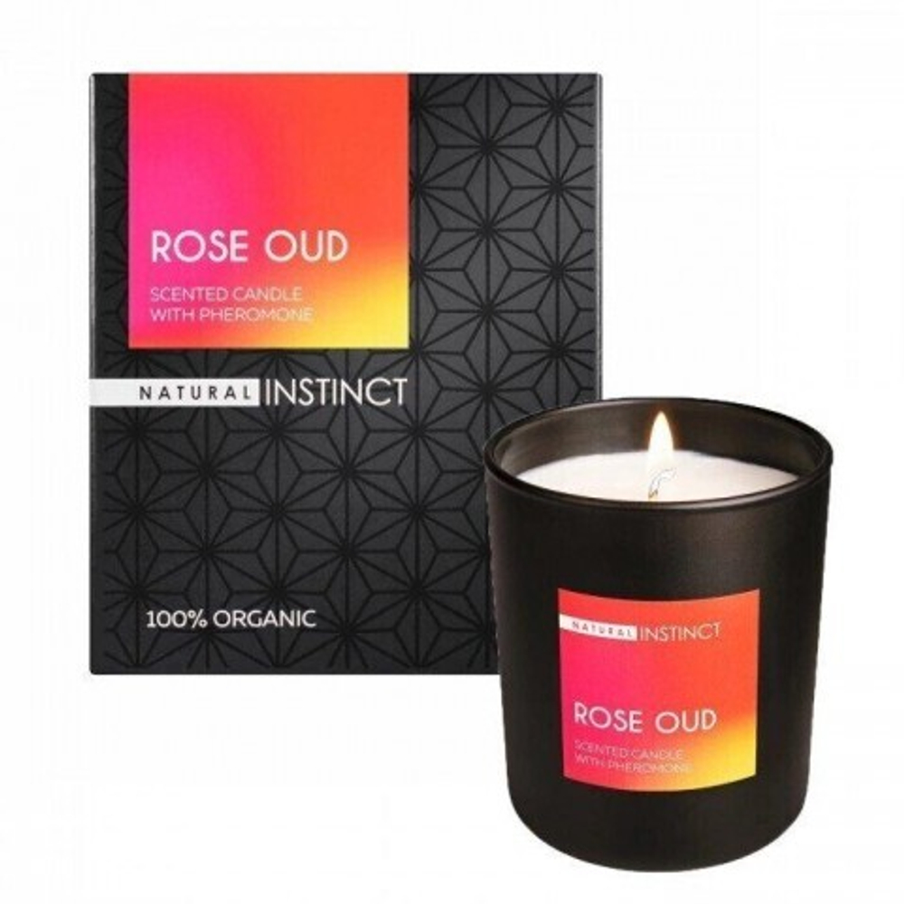 Свеча ароматическая "Natural Instinct " (Роза+Уд) 180 мл.