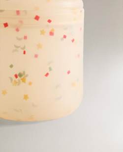 ZARA HOME ДЕТСКИЙ СТАКАН С СОЛОМИНКОЙ ИЗ СИЛИКОНА «КОНФЕТТИ», РАЗНОЦВЕТНЫЙ