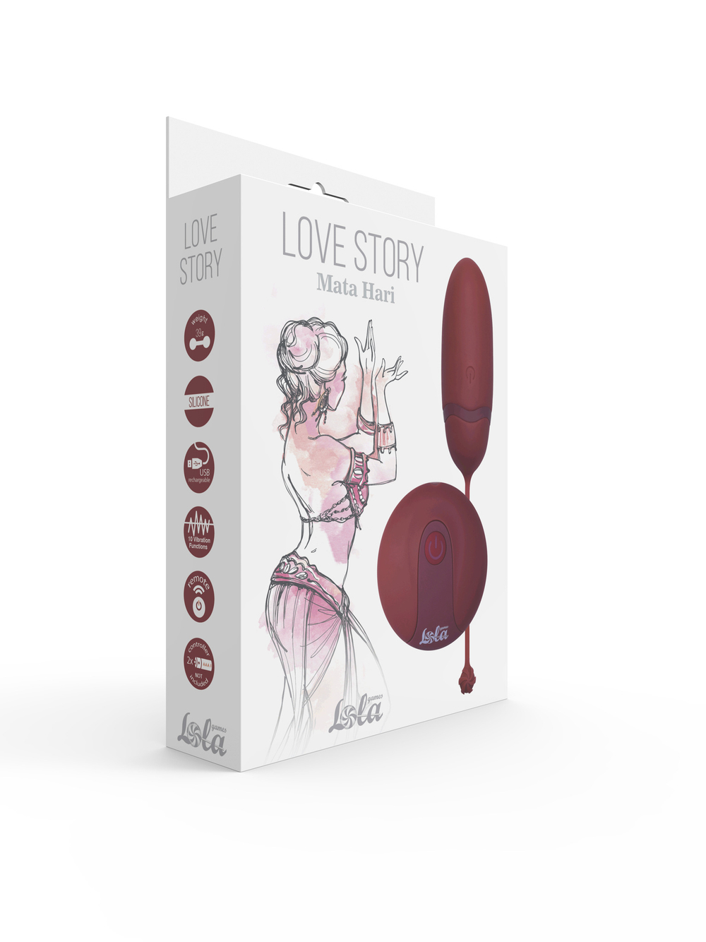 Виброяйцо на пульте управления Love Story Mata Hari Wine Red