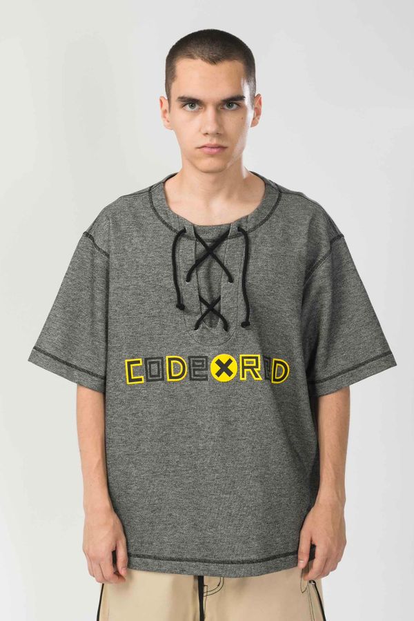 Футболка Just Like in 96 Антрацит Меланж/Желтый принт - фото 1